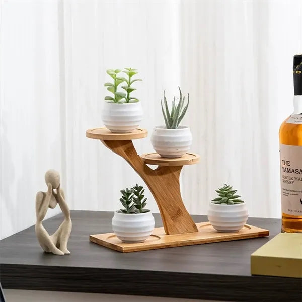 Wood Plant Stand Indoor Flower Shelf
