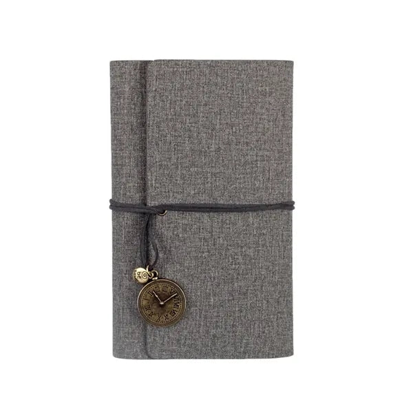 A6 Pu Leather Refillable Notebook With Watch Charm