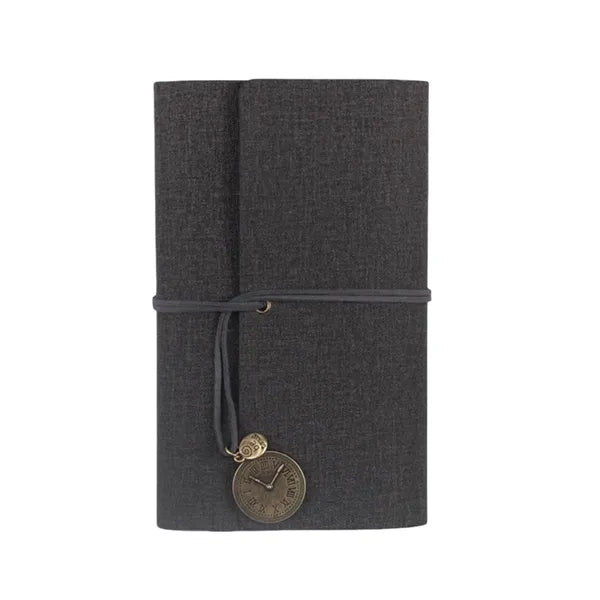 A6 Pu Leather Refillable Notebook With Watch Charm