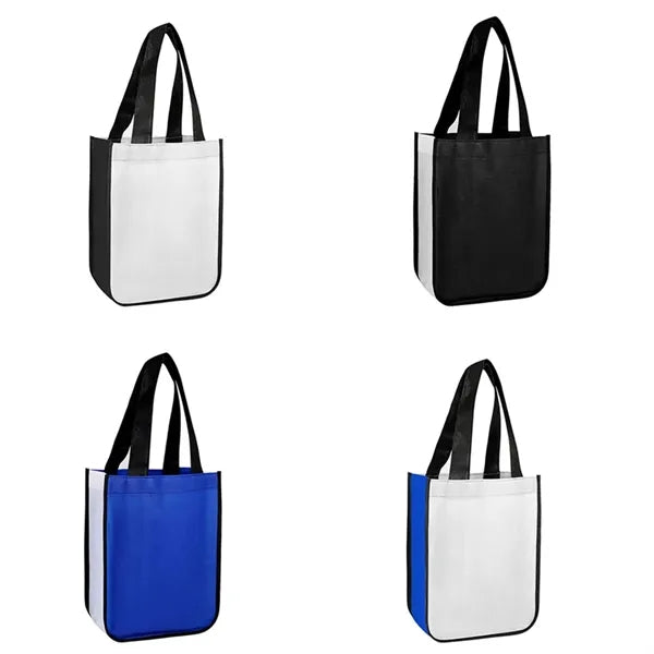 Non Woven Two Tone Tote Bag ( 9" X 11.75" X 4" )