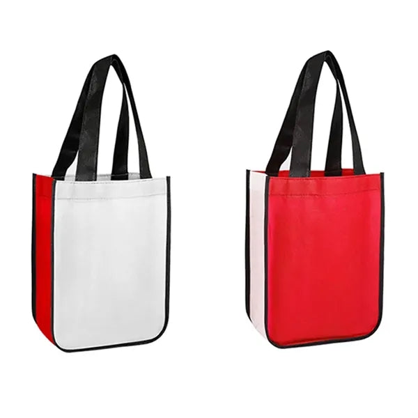 Non Woven Two Tone Tote Bag ( 9" X 11.75" X 4" )