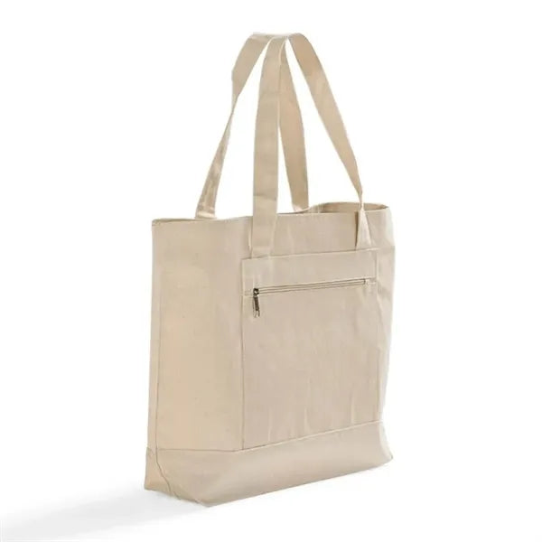 Durable Cotton Canvas Tote Bag With Zipper