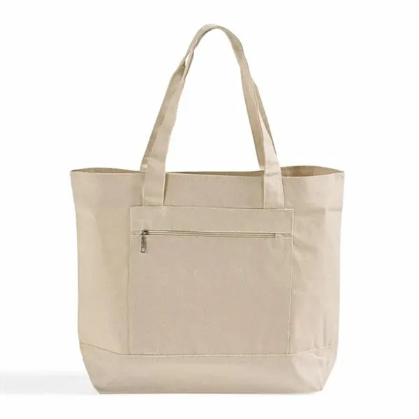 Durable Cotton Canvas Tote Bag With Zipper