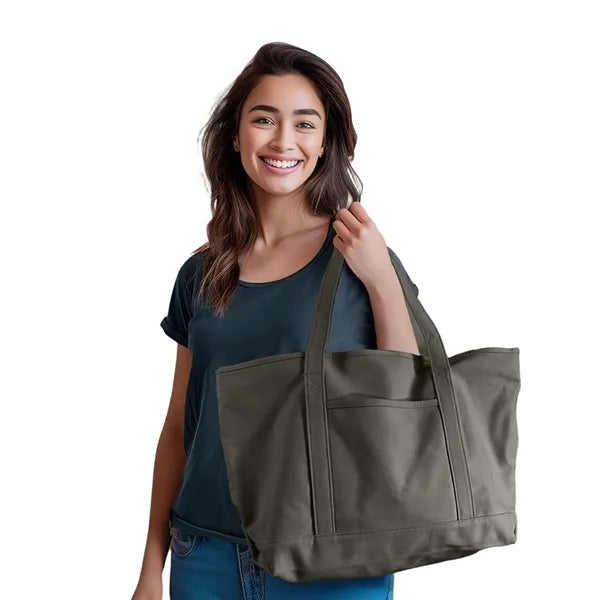 Authentic Pigment-Dyed Large Canvas Tote