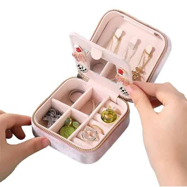 Velvet Jewelry Organizer Case