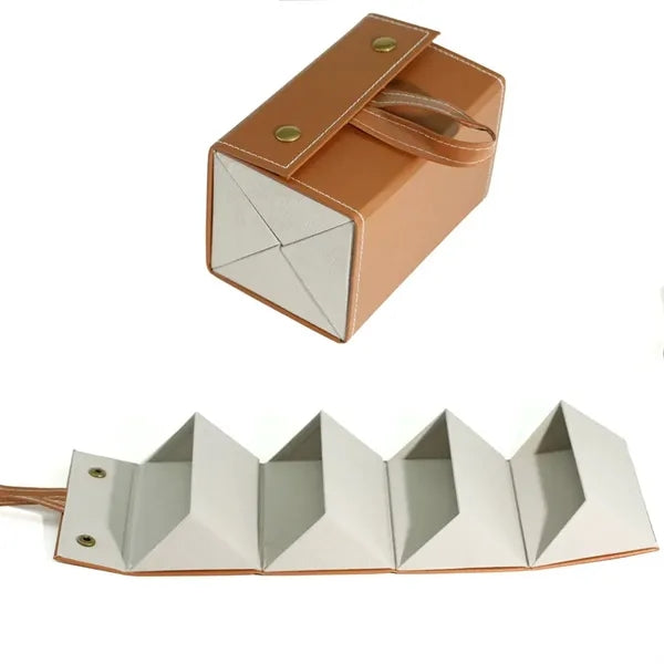 Multi-Compartment Folding Eyeglasses Case