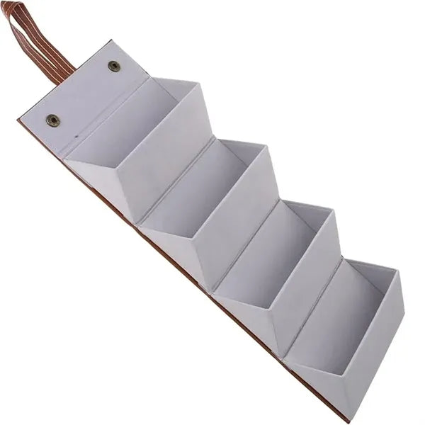 Multi-Compartment Folding Eyeglasses Case