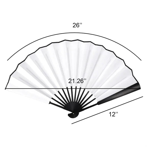 Silk Fan With Wooden Handle