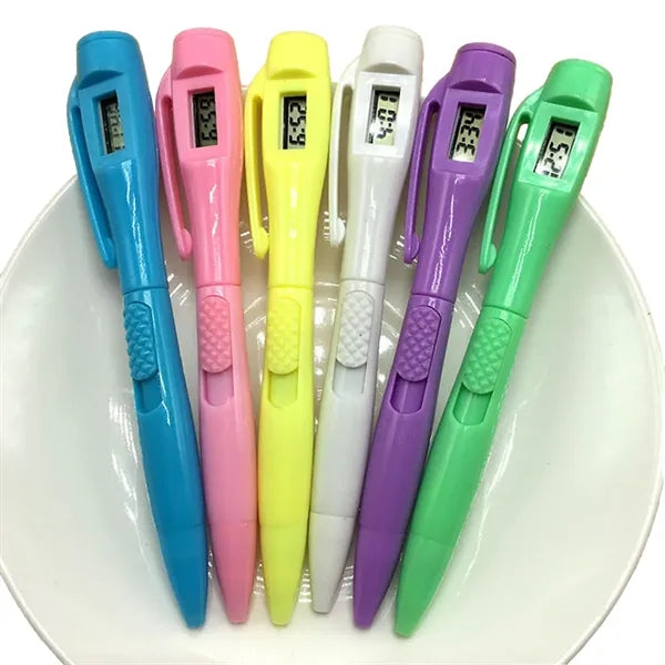 Ballpoint Pens With Digital Clock