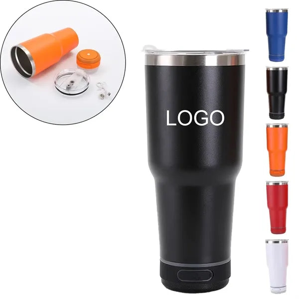 30Oz Insulated Mug With Bluetooth Speaker