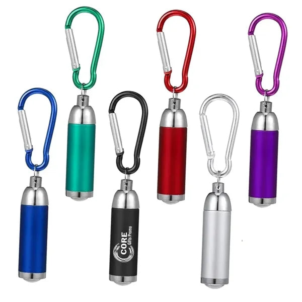 Mini Flashlight with Carabiner Aluminum Alloy Camping Torch