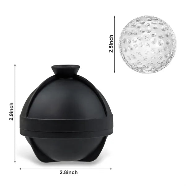Golf Ball Ice Mold Whiskey Round Cube Tray 2.5 Inch