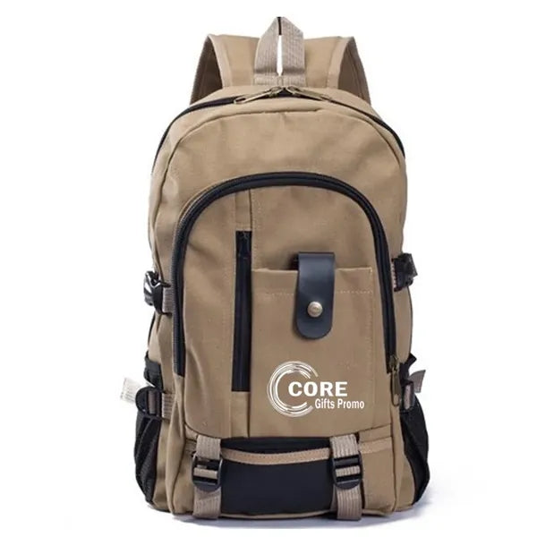 Retro Canvas Backpack Double Shoulder School Bag Unisex for