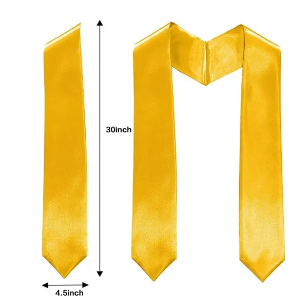 Plain Graduation Stole Sash 60 Inch Long Adults for High Sch