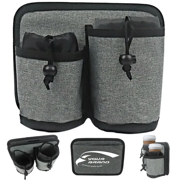 Luggage Travel Cup Holder with Multi-Pocket Design