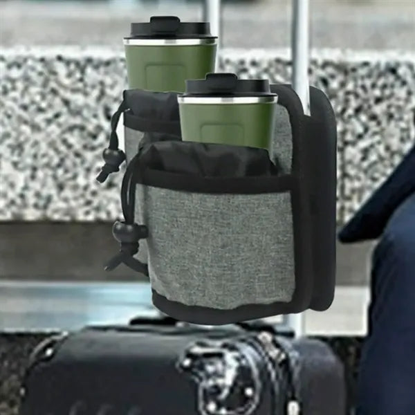 Luggage Travel Cup Holder with Multi-Pocket Design