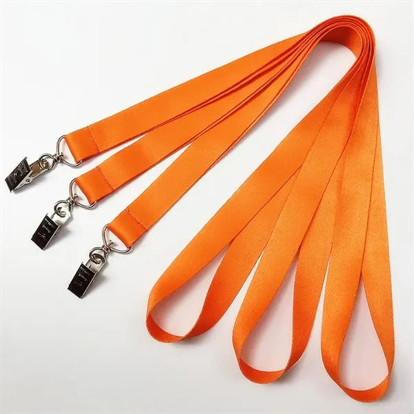Polyester Lanyard with Metal Bulldog Clip