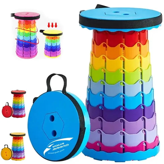 Adjustable Rainbow Telescopic Stool for Travel & Events