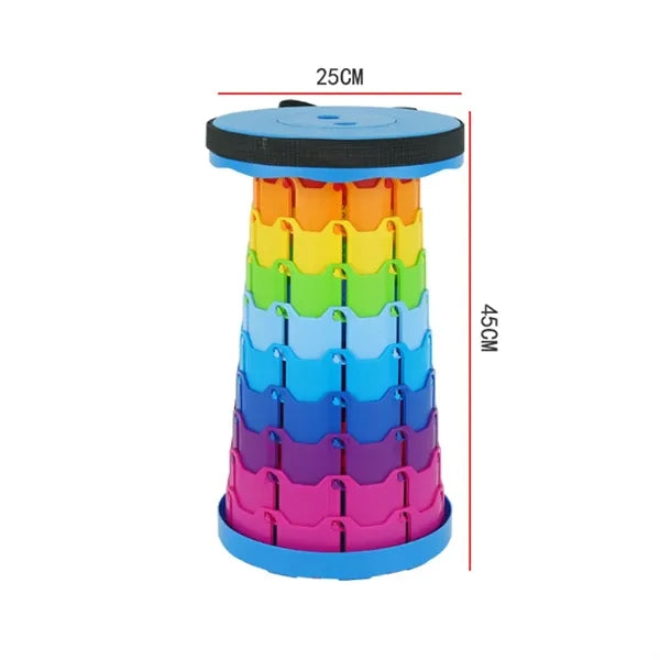 Adjustable Rainbow Telescopic Stool for Travel & Events