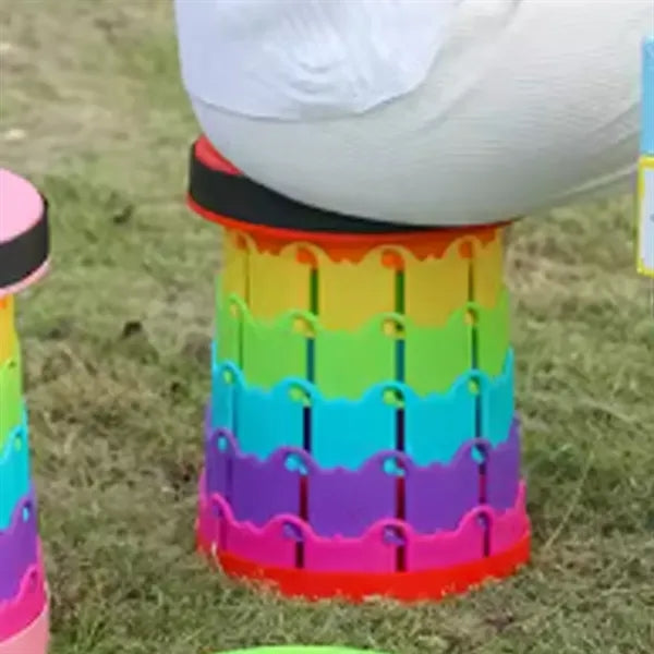 Adjustable Rainbow Telescopic Stool for Travel & Events