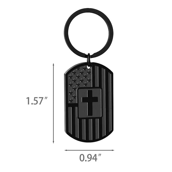 Independence Day Stainless Steel Keychain