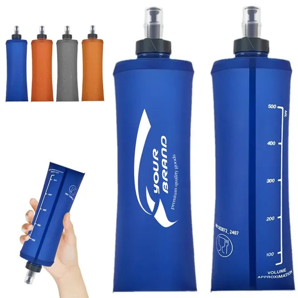 24 oz. Collapsible Soft Water Bottle with Bite Valve.