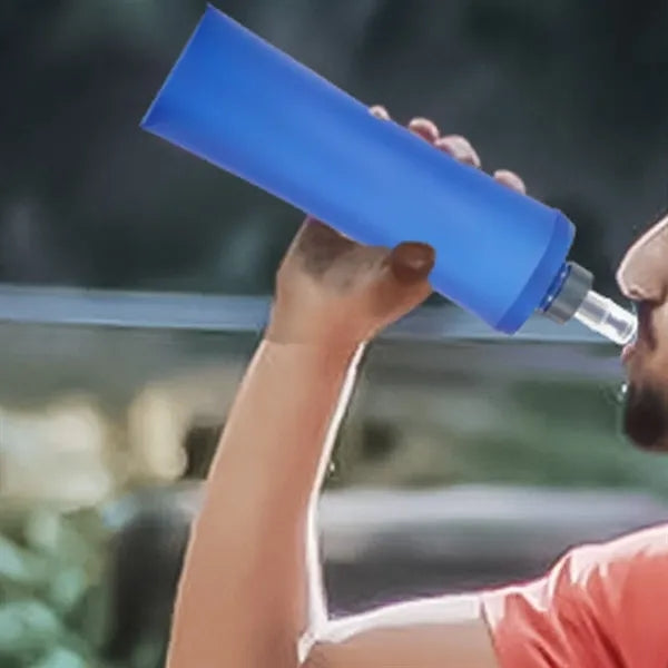 24 oz. Collapsible Soft Water Bottle with Bite Valve.