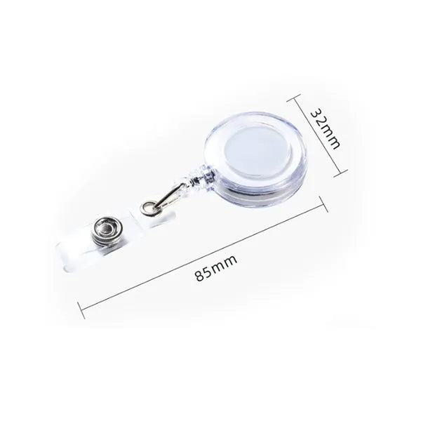 Retractable Badge Reel with Clip for ID Cards & Keys