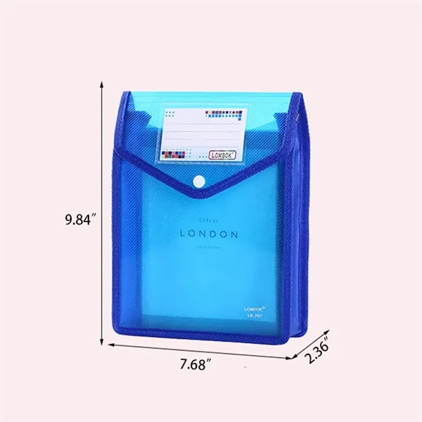 Expandable Clear Plastic Document Folder