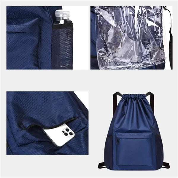 Dry and wet separation sports Drawstring backpack