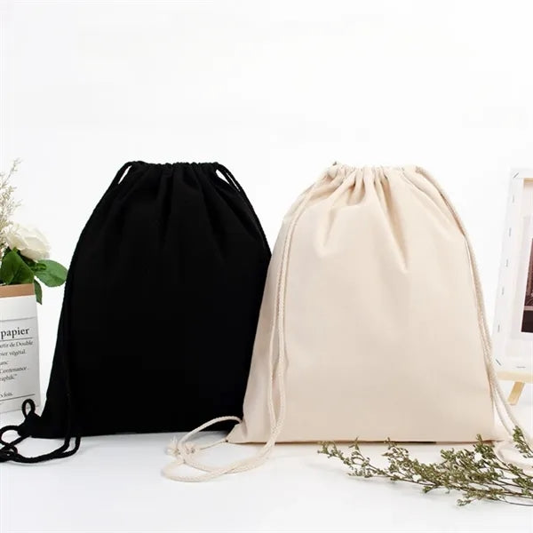 Environmentally Friendly Canvas Simple Drawstring Backpack