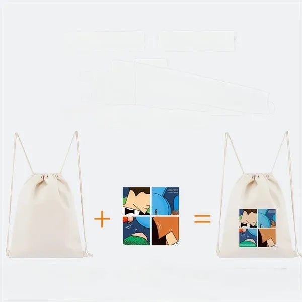 Environmentally Friendly Canvas Simple Drawstring Backpack