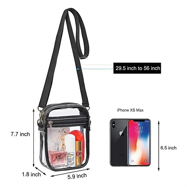 Stadium Approved For Men And Women Clear Crossbody Bag