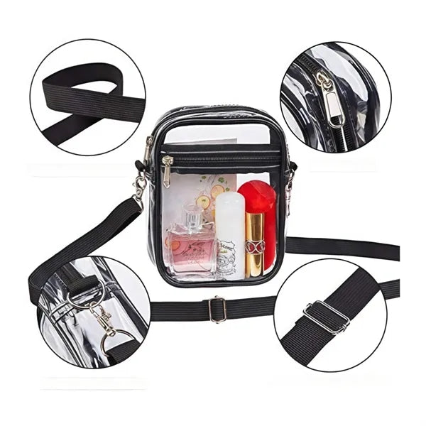 Stadium Approved For Men And Women Clear Crossbody Bag