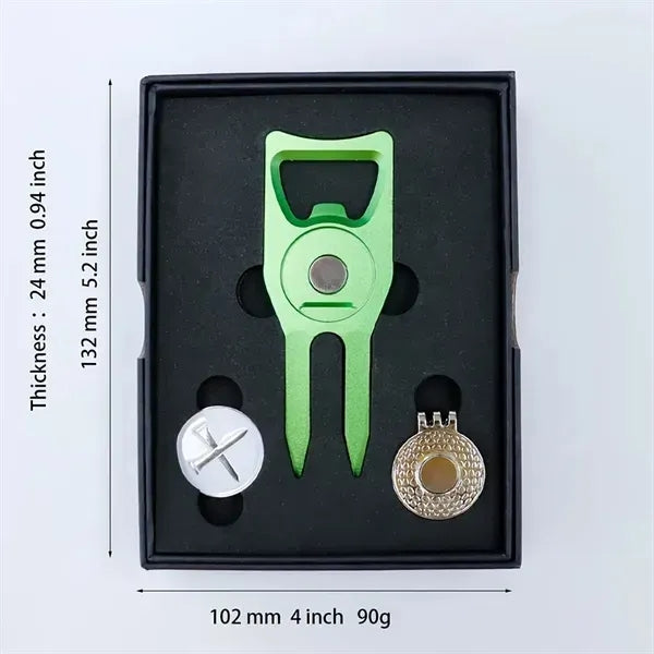 3-in-1 Golf Fork Cap Clip Ball Marker Gift Set