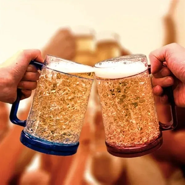 Double Layered Plastic Gel Refrigerated Beer Cooling Cup