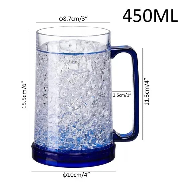 Double Layered Plastic Gel Refrigerated Beer Cooling Cup