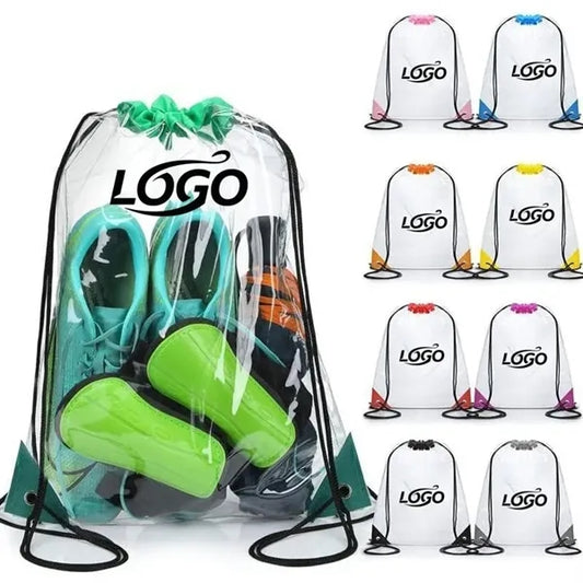 Transparent PVC Waterproof Drawstring Bag