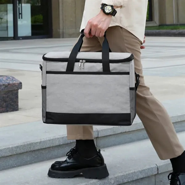 Insulated Double Layer Lunch Cooler Picnic Travel Bag