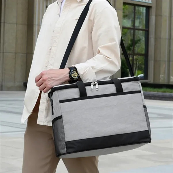 Insulated Double Layer Lunch Cooler Picnic Travel Bag