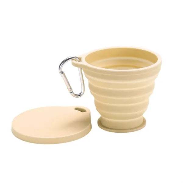 6.09oz Foldable Silicone Water Cup with Climbing Buckle