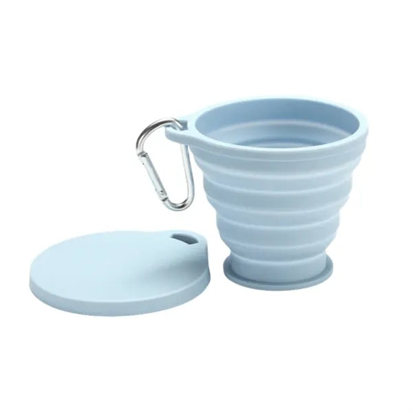 6.09oz Foldable Silicone Water Cup with Climbing Buckle