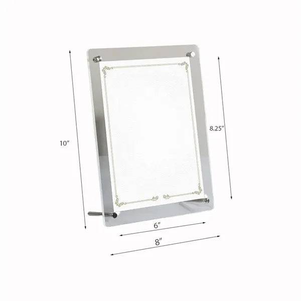 A5 Certificate Memorial Display Crystal Plaque