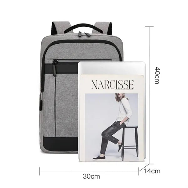 Waterproof Business Laptop Backpack W/ USB College Bookbag