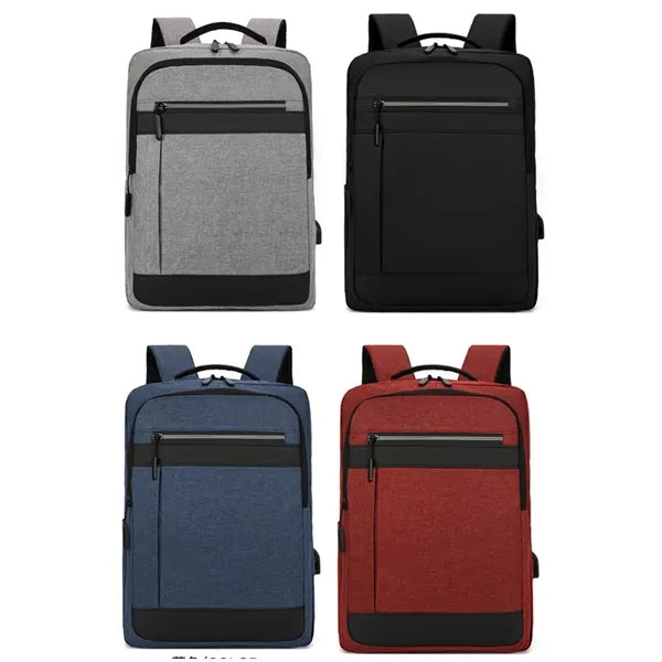 Waterproof Business Laptop Backpack W/ USB College Bookbag