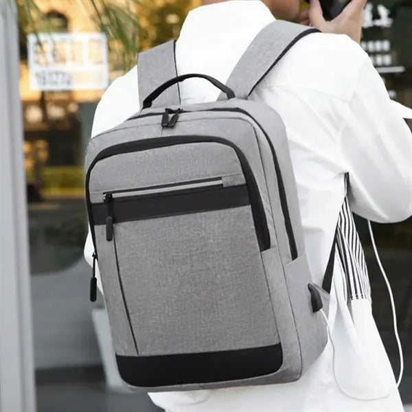 Waterproof Business Laptop Backpack W/ USB College Bookbag