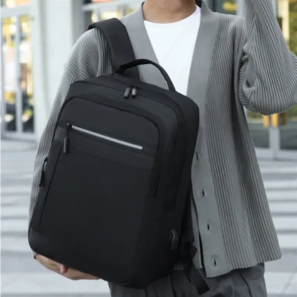 Waterproof Business Laptop Backpack W/ USB College Bookbag