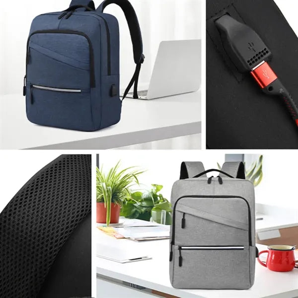 15.6 In Business College Travel Laptop Backpack W/ USB Port