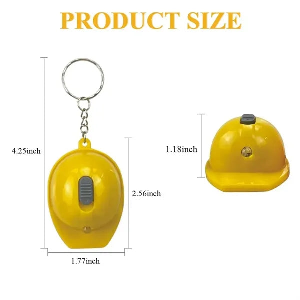 Construction Helmet Flashlight Keychain Beer Opener