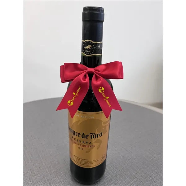 Satin Bow with Elastic Loop for Wine Bottles
